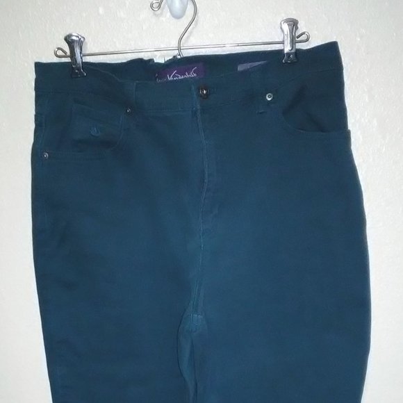 GLORIA VANDERBILT AMANDA JEANS TURQUOISE SIZE 14 AVG - Picture 3 of 10